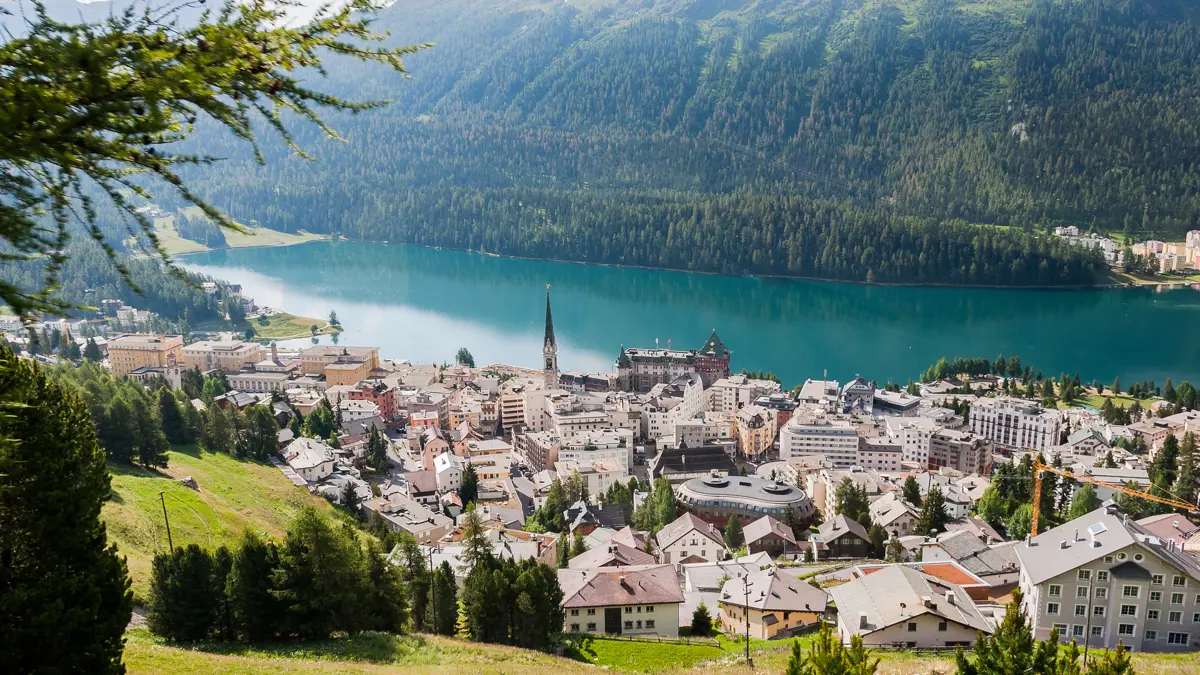 St.Moritz City And Lake View Adobestock 213051928