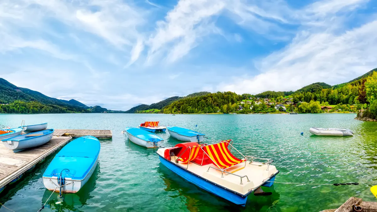 Pedalos On Lake