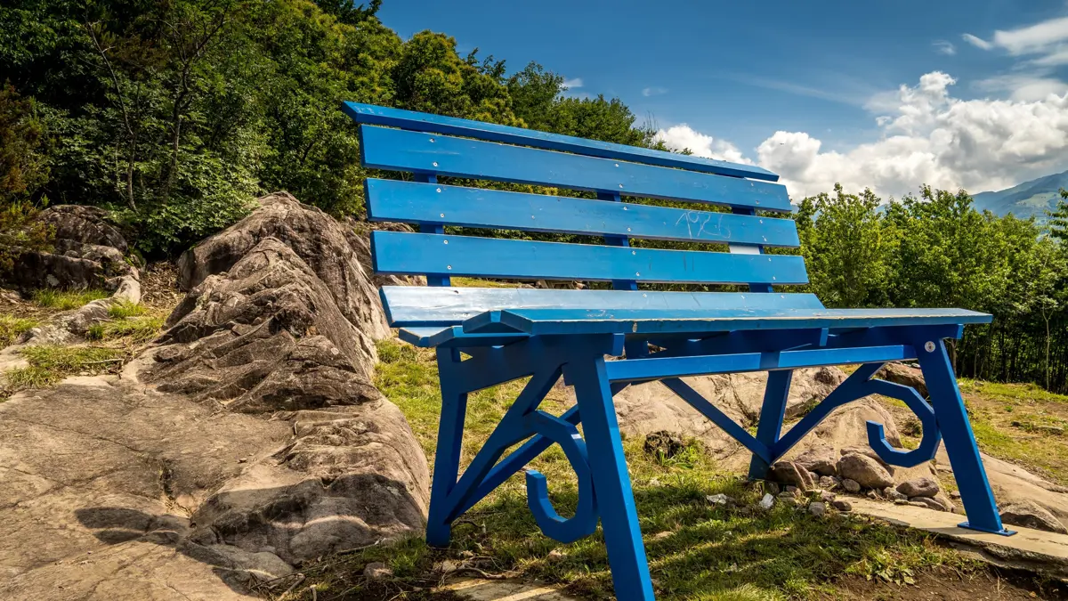 Big Blue Bench, Lake Iseo, Italy