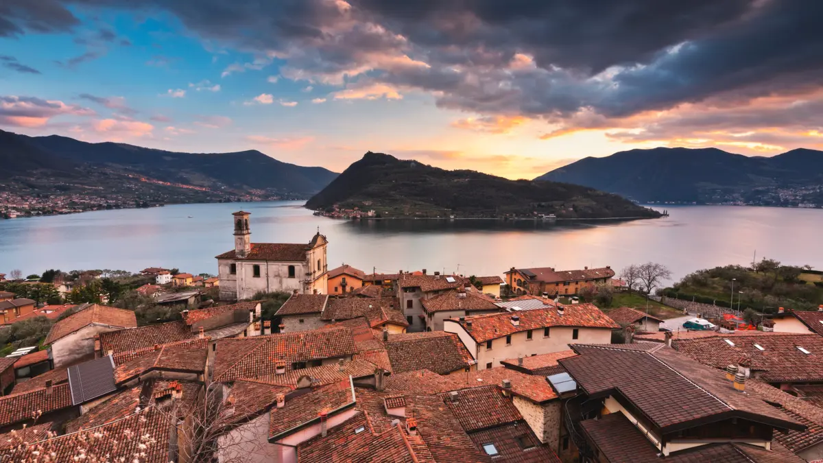 View Of Monte Isola At Sunset