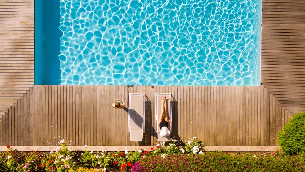 Grand Hotel Bristol, Rapallo, Liguria, Sunbathing