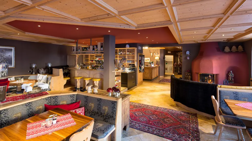 Italy, Dolomites, Selva, Hotel Somont, Lounge