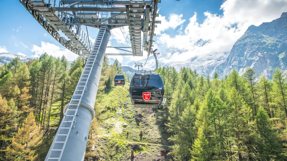 Saas Fee Spielbodenbahn lift 