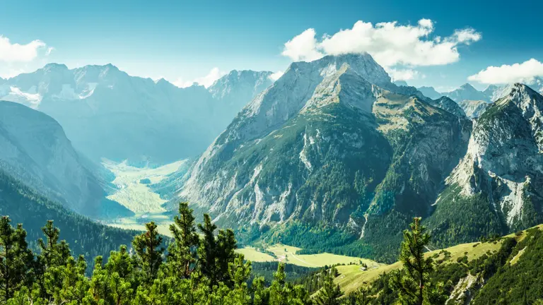 A scenic view of a landscape