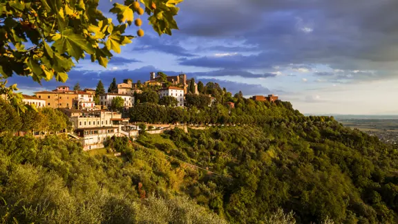 View of Montecatini Alto at Sunset