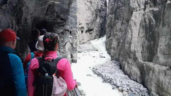 Glacier Gorge walk through the Gletscherschlucht near Grindelwald