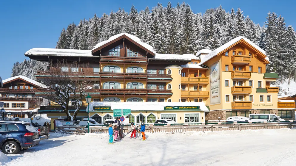 Hotel Bischofsmutze Filzmoos Exterior Winter