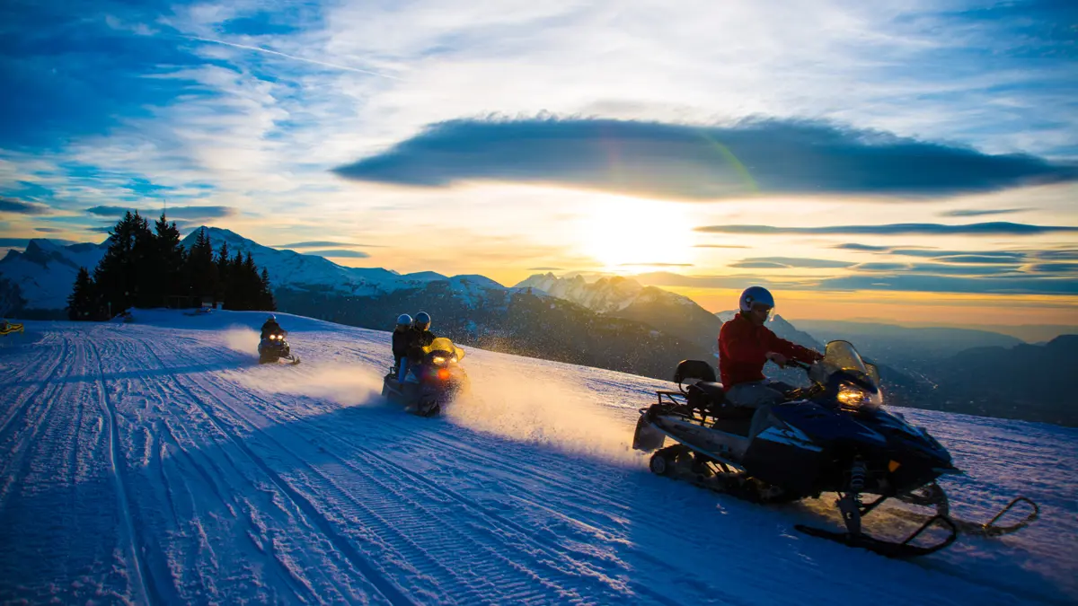 Snowmobiling
