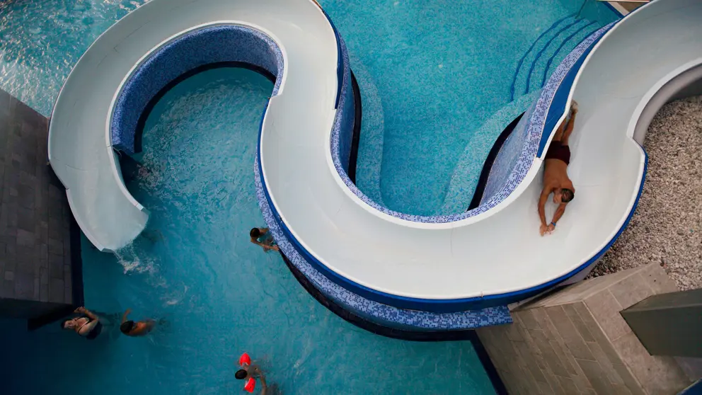 Hotel Rikli Balance Lake Bled Pool Slide