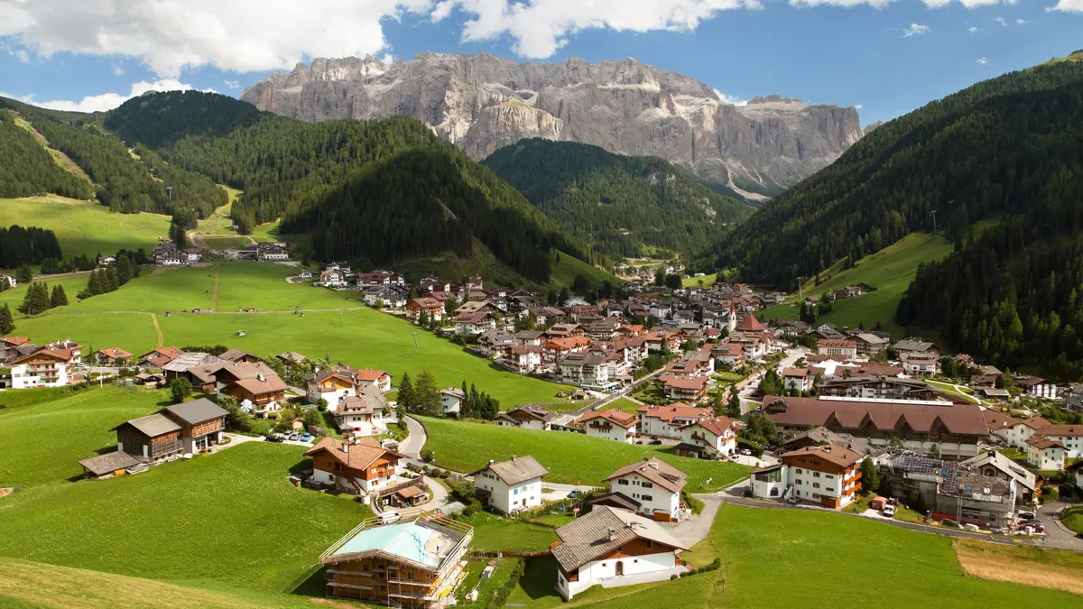 Selva Town, Val Gradena, Dolomites, Italy Summer Holidays
