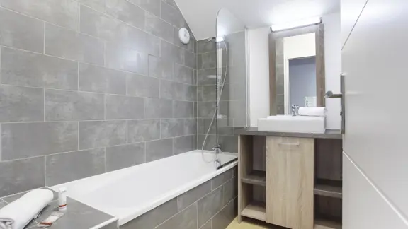 Standard apartment bathroom