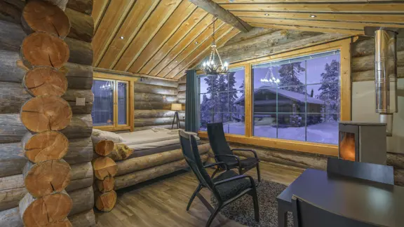 Panorama log cabin