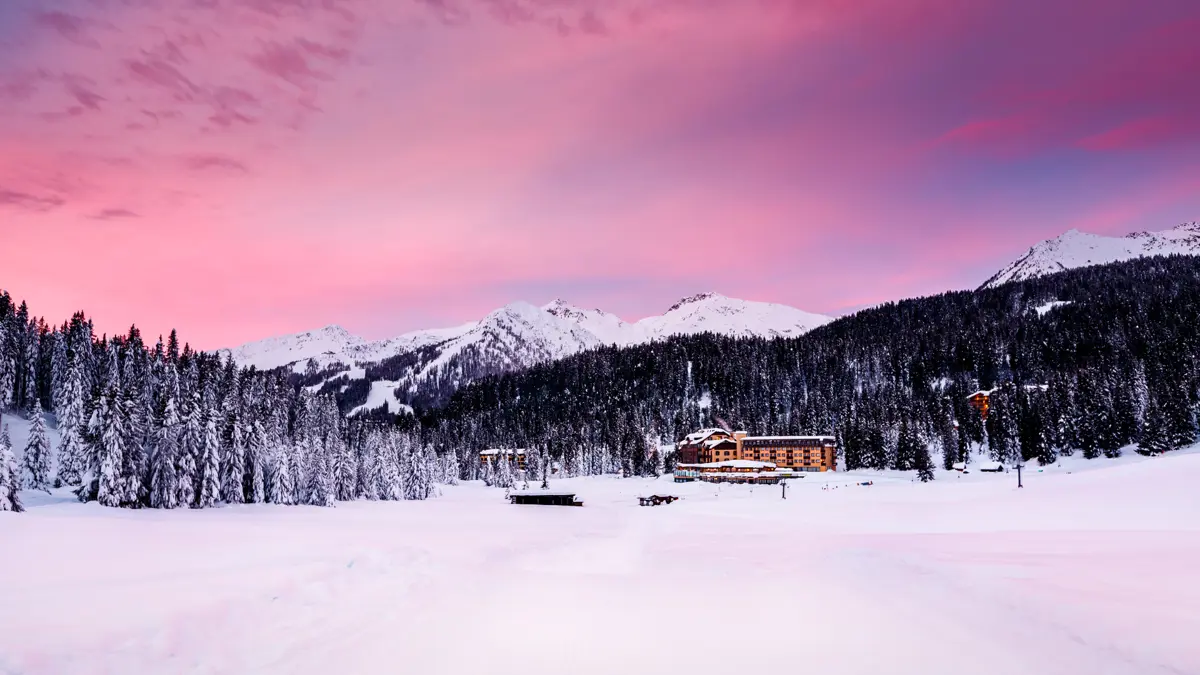 Snowy Sunset