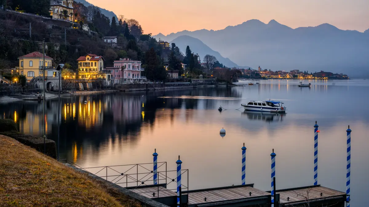 Baveno Lake Maggiore Lake View At Sunset