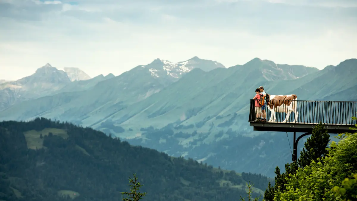 Harder Kulm viewing platform in Interlaken Switzerland 