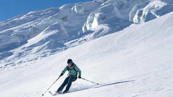 Saas Fee Switzerland Skiier